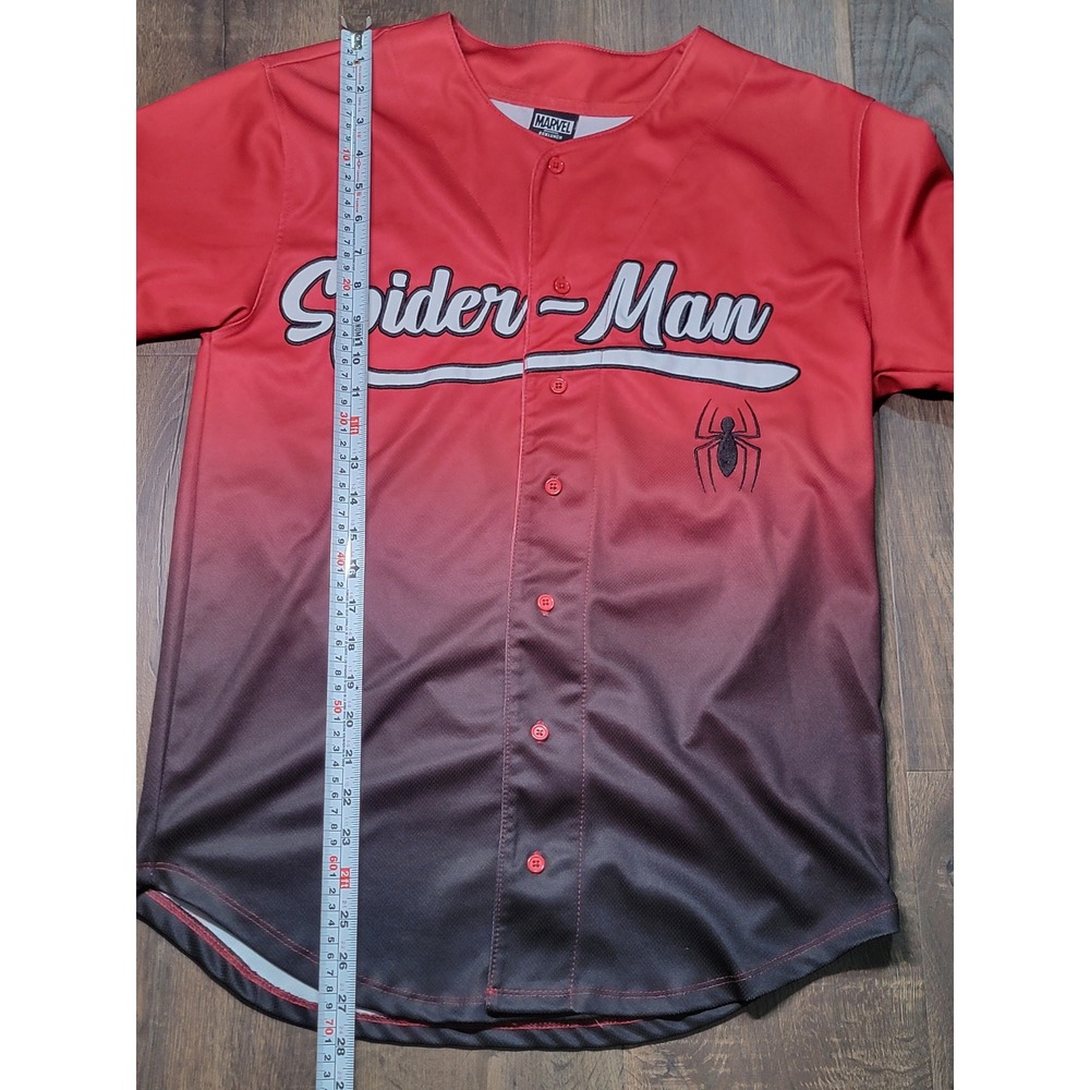 Marvel Spider-Man BoxLunch Red Ombre Baseball Jersey Parker 62‎ Mens XS 17268466